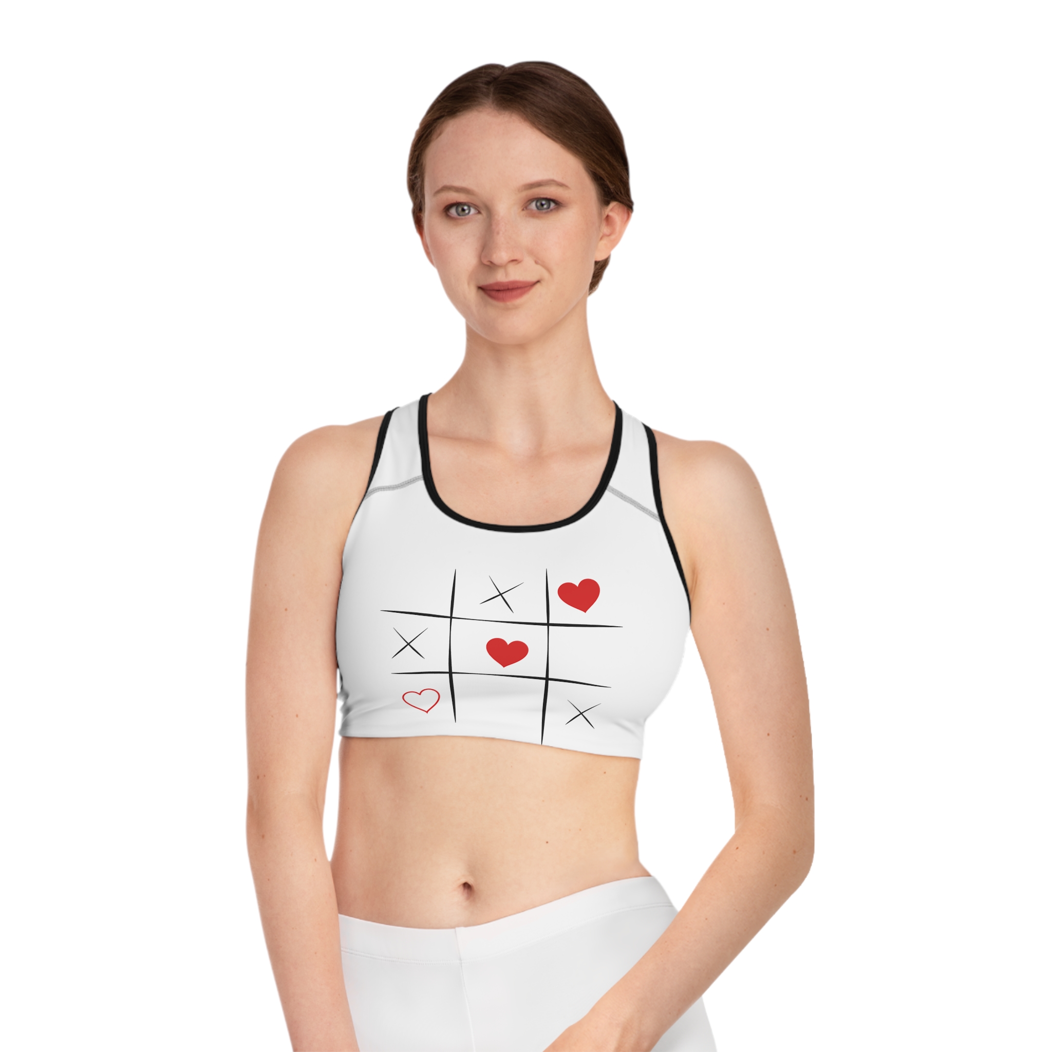 Sujetador deportivo Heart & X, ropa de fitness, ropa deportiva, regalo para ella, ropa deportiva bonita.