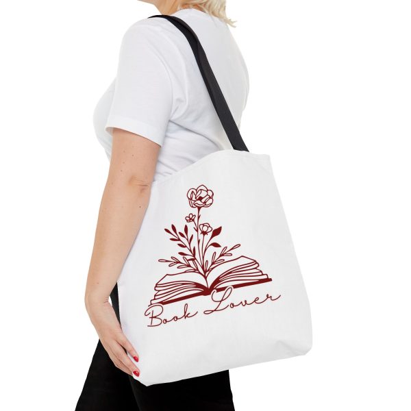 Bolsa de mano "book lover" granate - Imagen 6