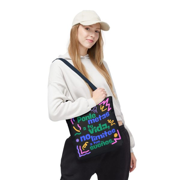 Bolsa de mano motivación "metas" negra para llevar a diario - Imagen 39