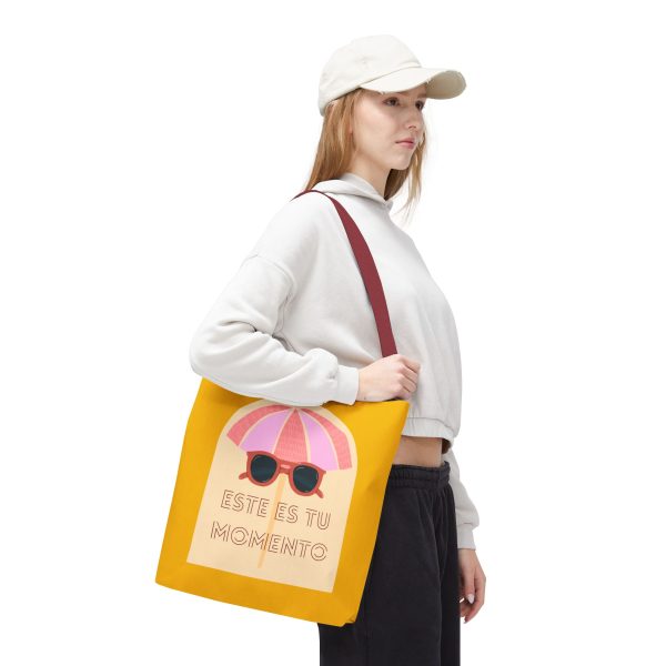 Bolsa de mano motivación cool fondo amarillo para llevar a diario. - Imagen 15