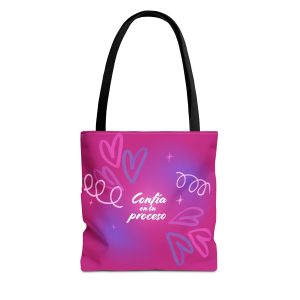 Bolsa de mano motivacional confía - rosa
