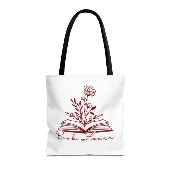 Bolsa de mano "book lover" granate - Imagen 4