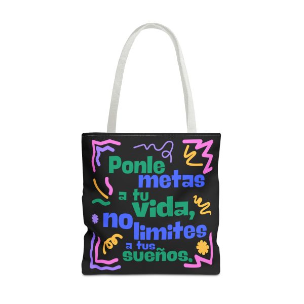 Bolsa de mano motivación "metas" negra para llevar a diario - Imagen 25
