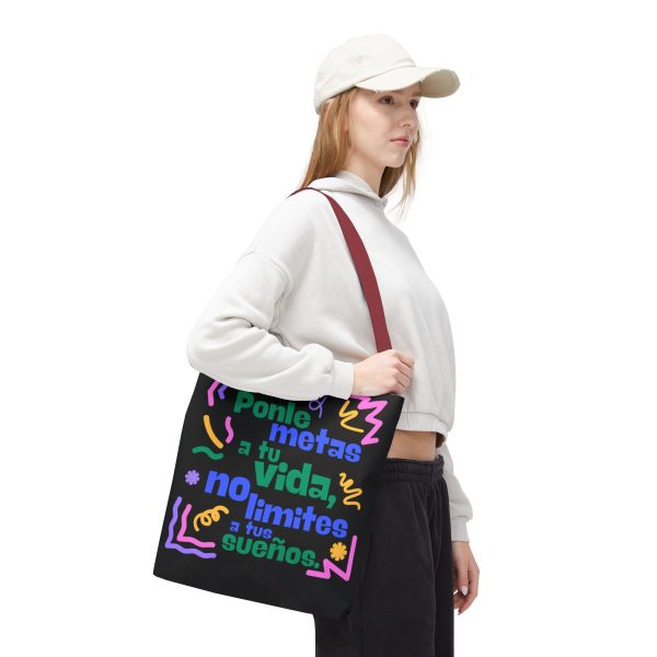 Bolsa de mano motivación "metas" negra para llevar a diario - Imagen 15