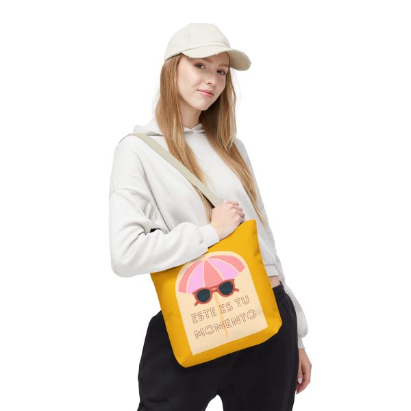 Bolsa de mano motivación cool fondo amarillo para llevar a diario. - Imagen 30
