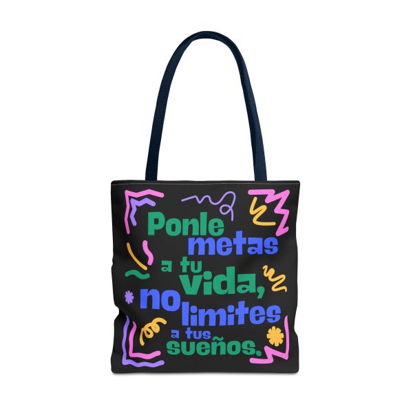 Bolsa de mano motivación "metas" negra para llevar a diario - Imagen 43