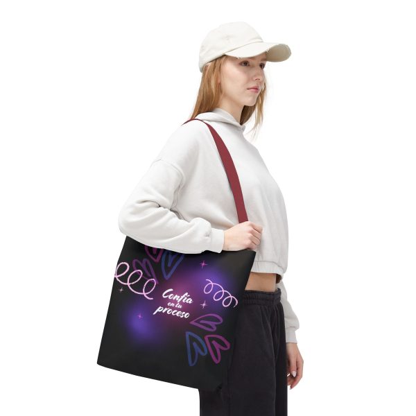 Bolsa de mano motivacional confía - negra - Imagen 15