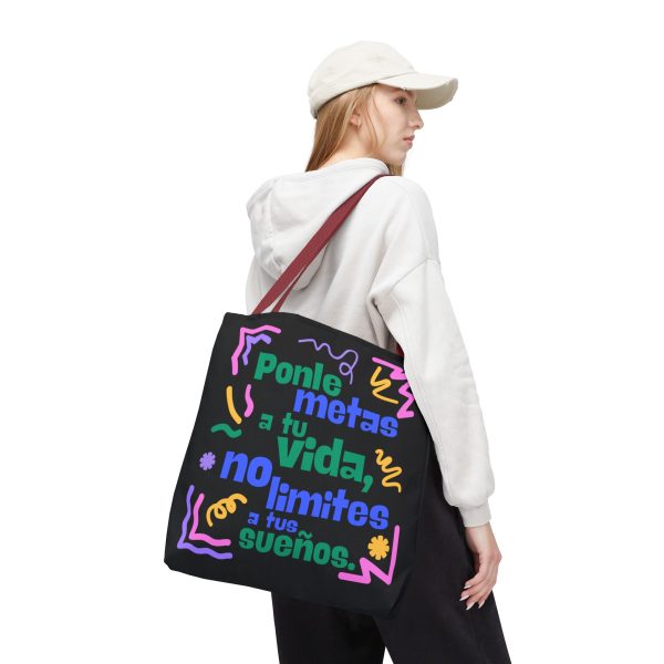 Bolsa de mano motivación "metas" negra para llevar a diario - Imagen 18