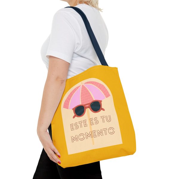 Bolsa de mano motivación cool fondo amarillo para llevar a diario. - Imagen 42