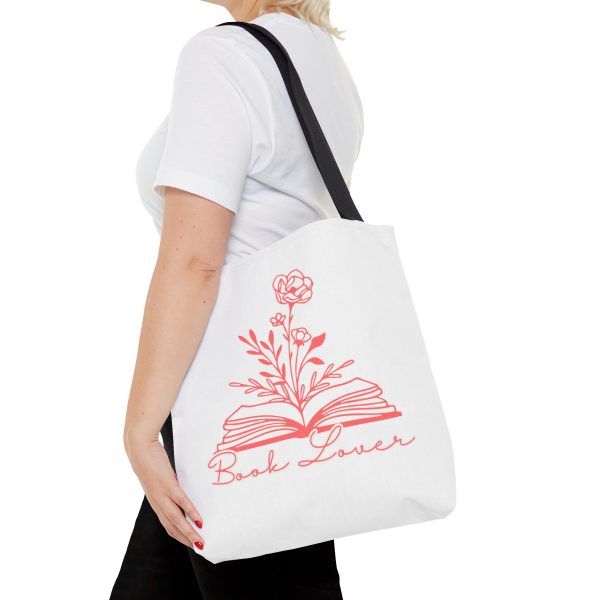Bolsa de mano "book lover" rojo coral - Imagen 6