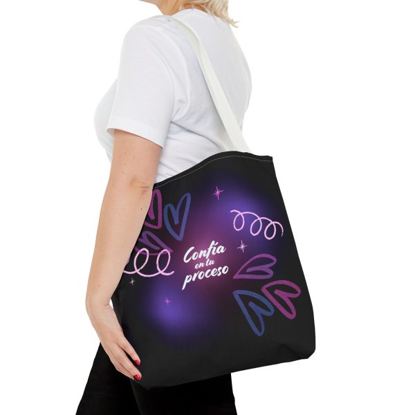 Bolsa de mano motivacional confía - negra - Imagen 24
