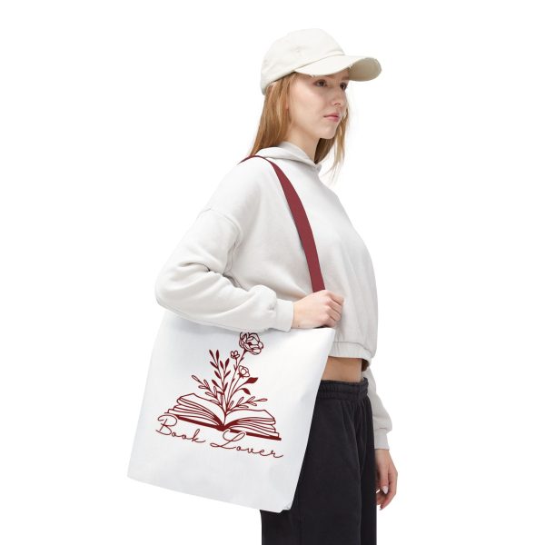Bolsa de mano "book lover" granate - Imagen 15