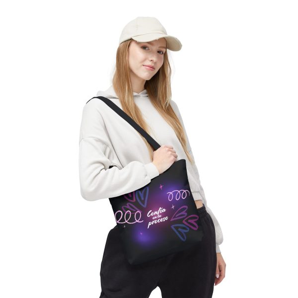 Bolsa de mano motivacional confía - negra - Imagen 3