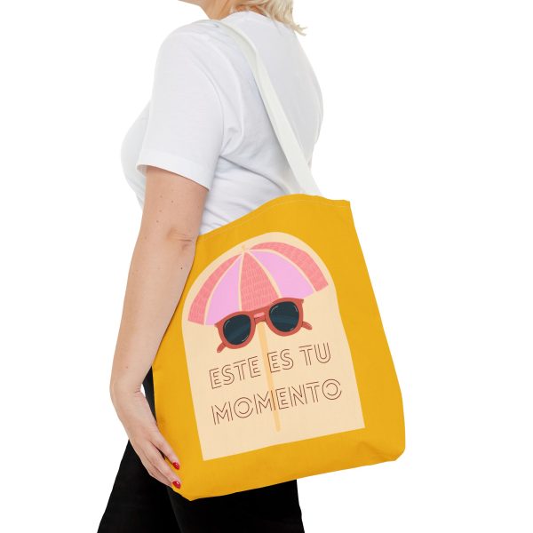 Bolsa de mano motivación cool fondo amarillo para llevar a diario. - Imagen 24
