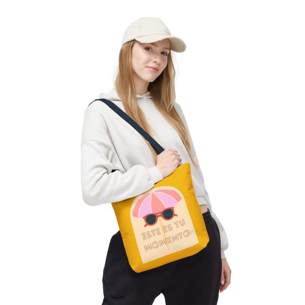 Bolsa de mano motivación cool fondo amarillo para llevar a diario. - Imagen 39
