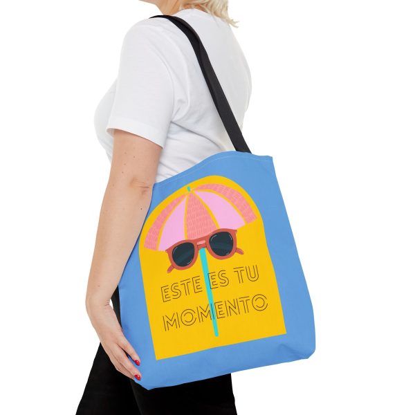 Bolsa de mano motivación cool azul - amarillo para llevar a diario - Imagen 6