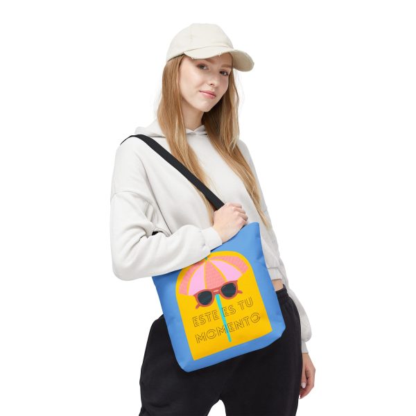Bolsa de mano motivación cool azul - amarillo para llevar a diario - Imagen 3