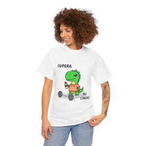 Camiseta unisex divertida de algodón grueso - Dino Fit
