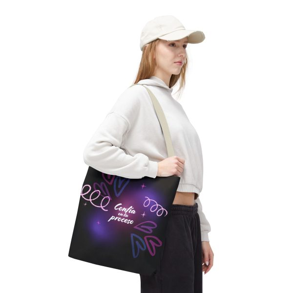 Bolsa de mano motivacional confía - negra - Imagen 33