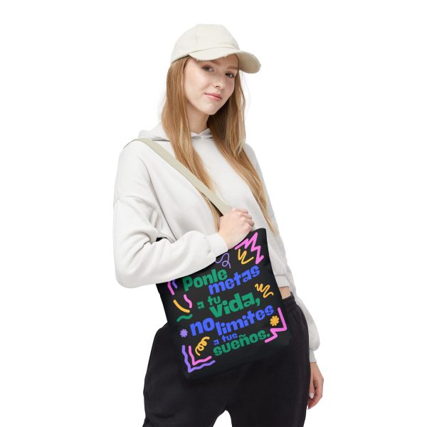 Bolsa de mano motivación "metas" negra para llevar a diario - Imagen 30