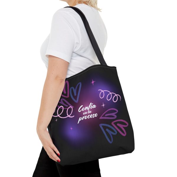 Bolsa de mano motivacional confía - negra - Imagen 6
