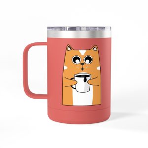 Taza de café divertida, diseño gato