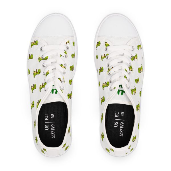 Bonitas zapatillas bajas con diseño de dino fit, calzado informal - Imagen 4