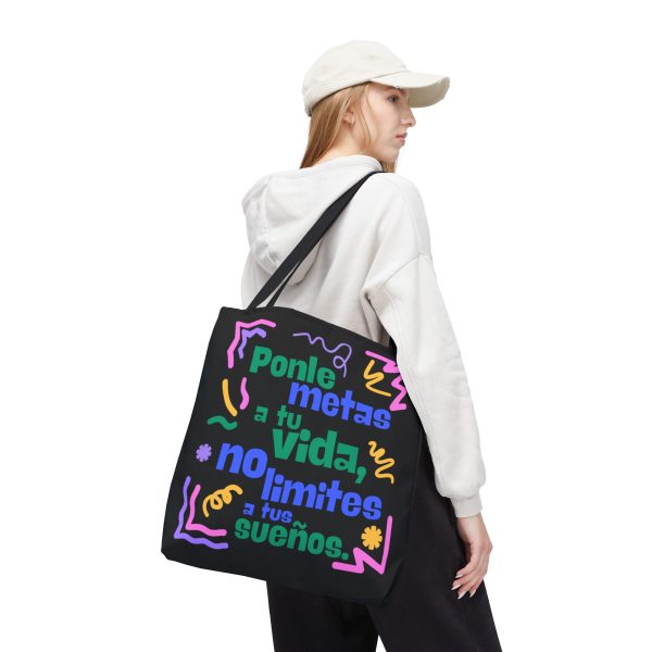 Bolsa de mano motivación "metas" negra para llevar a diario - Imagen 9