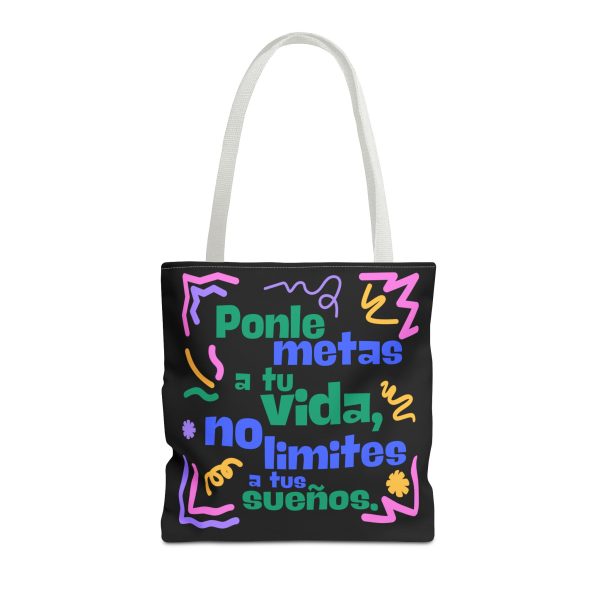 Bolsa de mano motivación "metas" negra para llevar a diario - Imagen 22