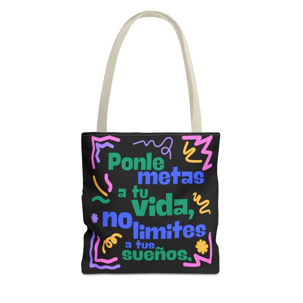 Bolsa de mano motivación "metas" negra para llevar a diario - Imagen 28