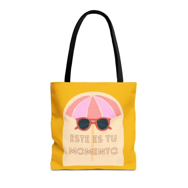 Bolsa de mano motivación cool fondo amarillo para llevar a diario. - Imagen 4