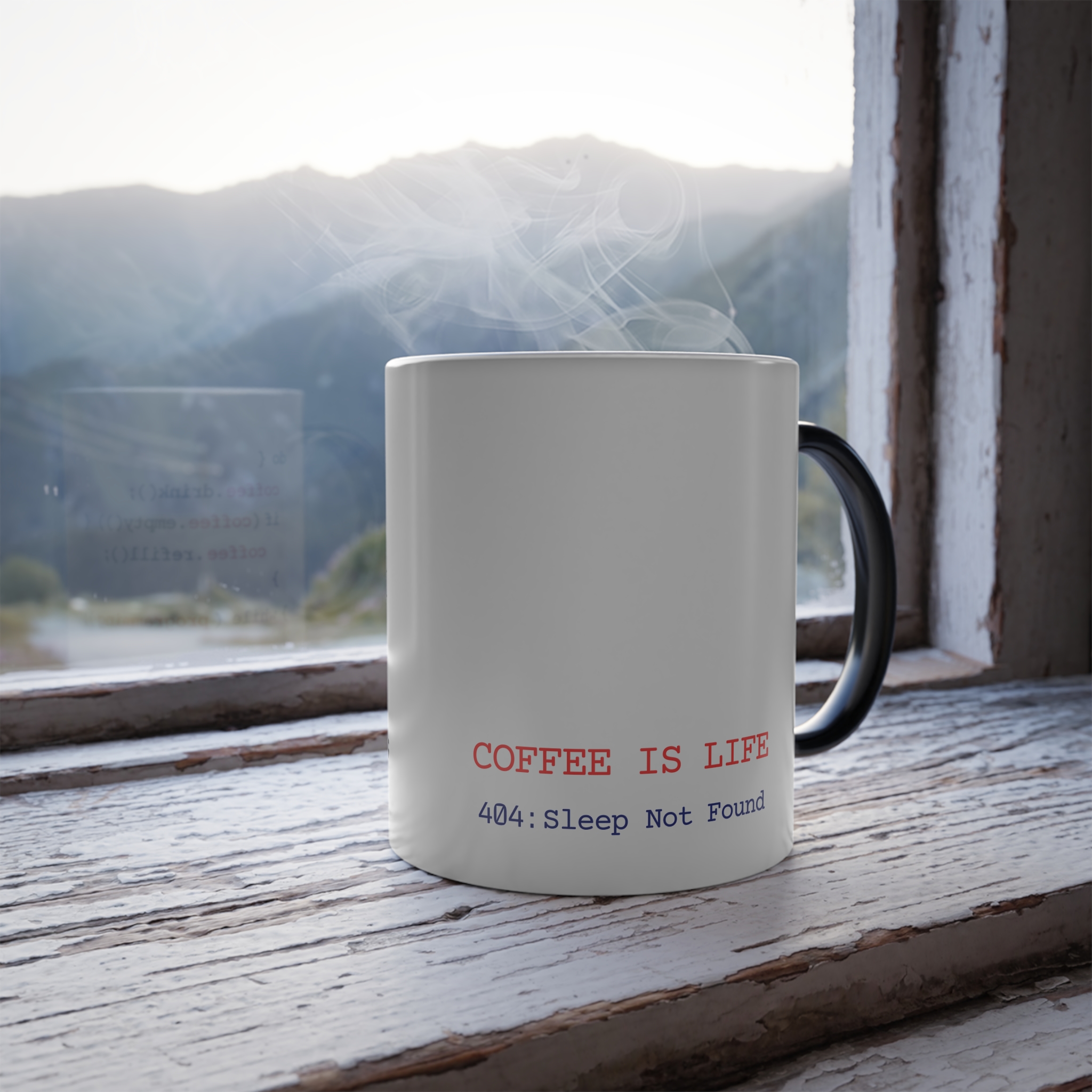 Magic Color-Changing Programmer Mug - Heat-Sensitive Code Loop Ceramic Cup - Imagen 3